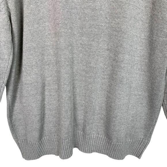 HAGGAR Men's XL Button Up Gray Cardigan Two Pockets Cotton Blend NWT - Picture 7 of 9